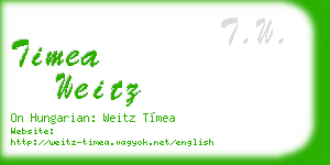 timea weitz business card