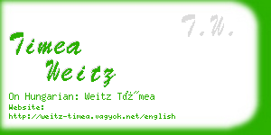 timea weitz business card